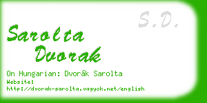 sarolta dvorak business card